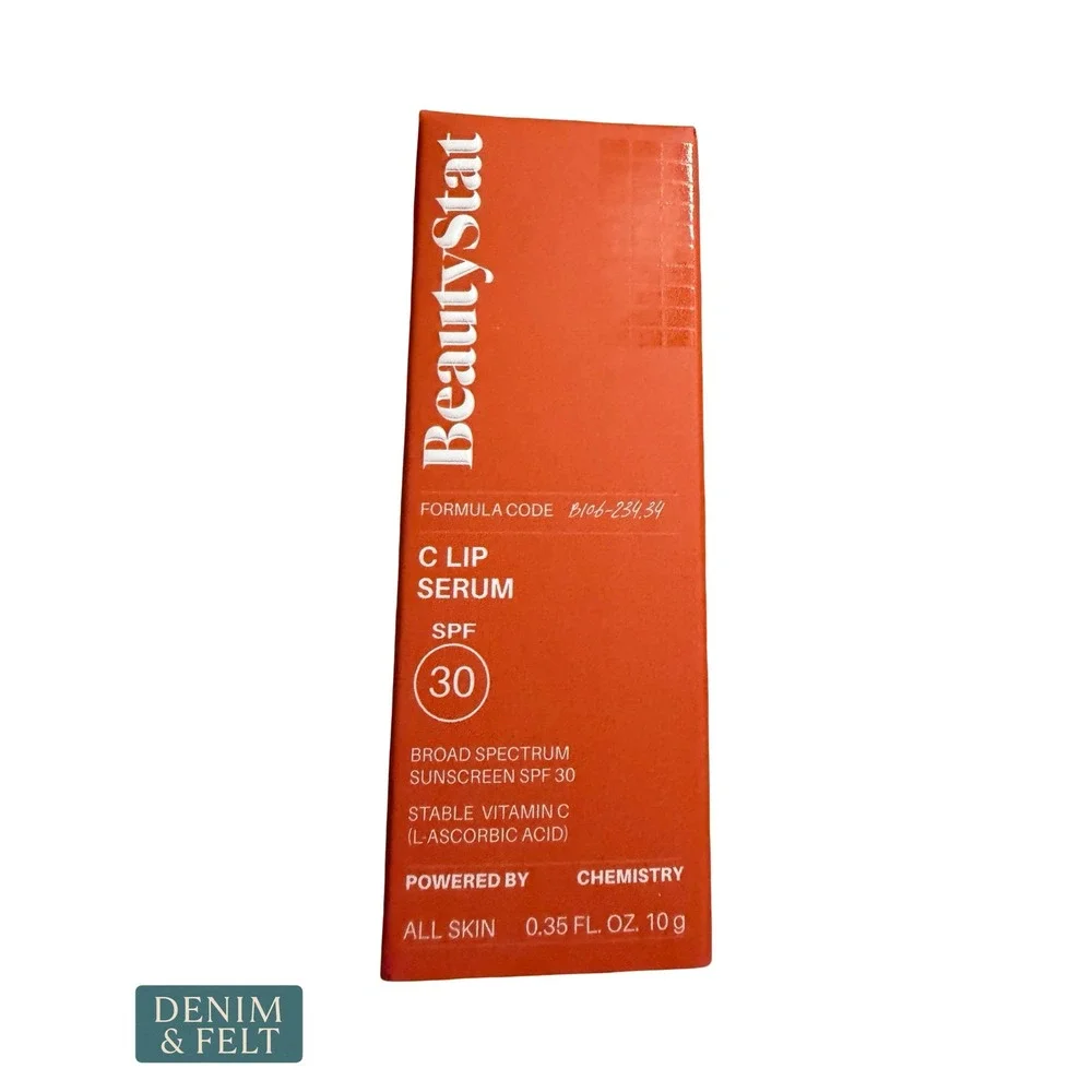 NEW BeautyStat C Lip Serum SPF 30 Butter Beige Vitamin C Mineral Sunscreen